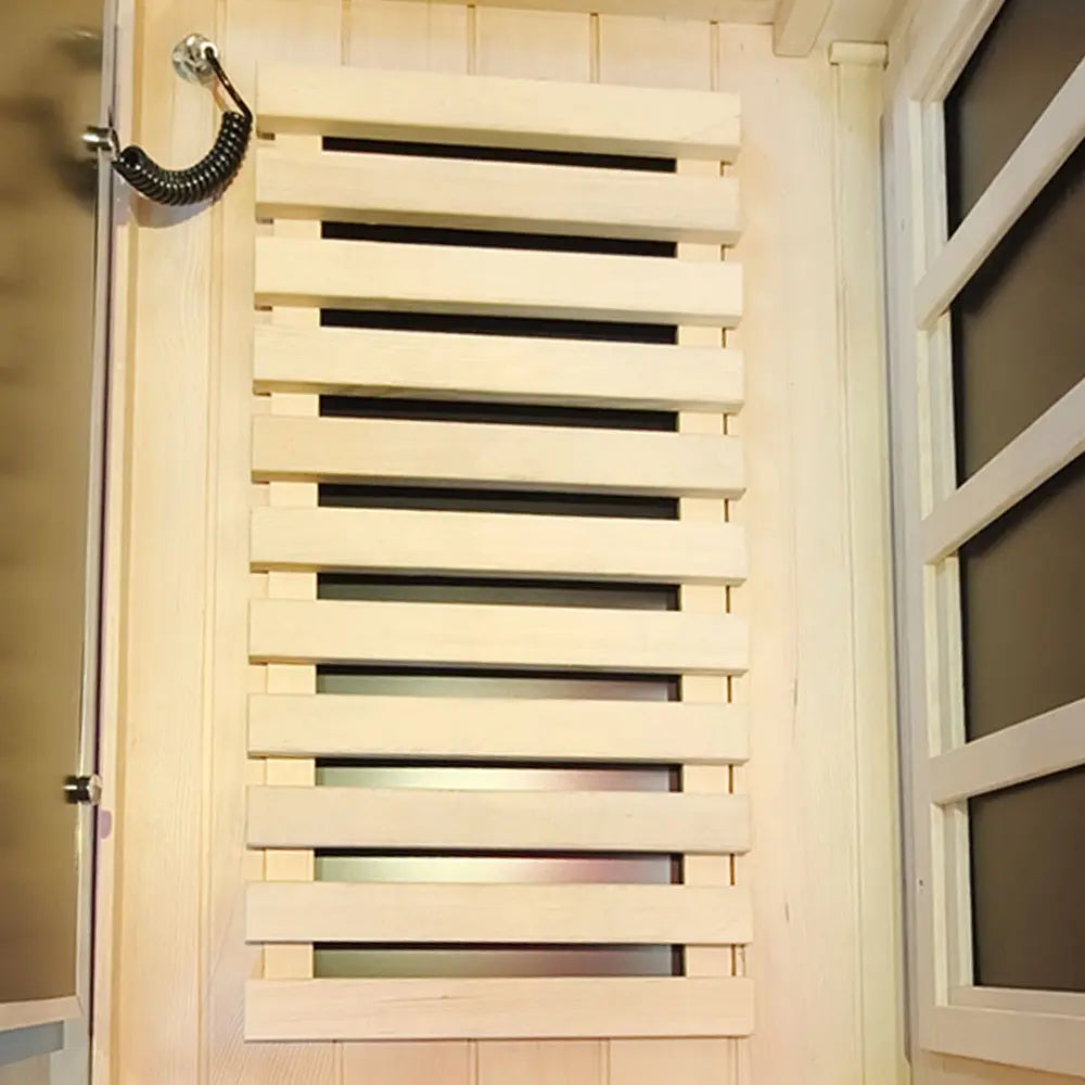 Wizzisaunas 909MX Mini 1 Person Infrared Sauna 3 Sides Large glass panels