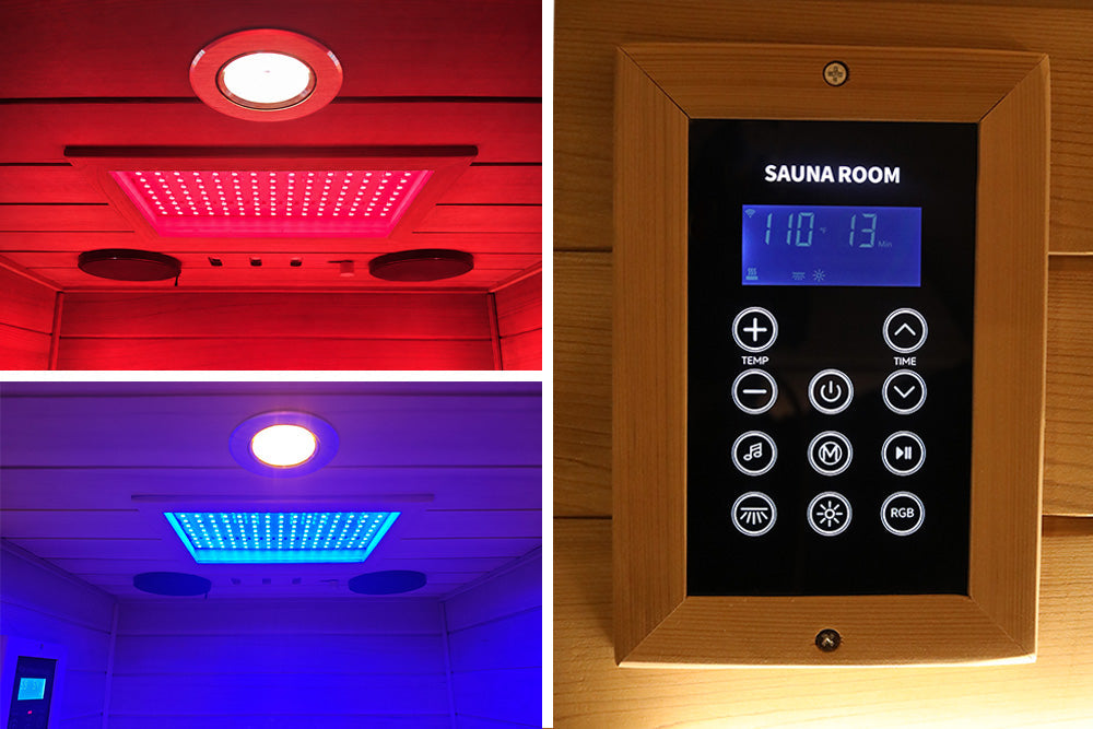 Wizzisaunas 909MX Mini 1 Person Infrared Sauna 3 Sides Large glass panels