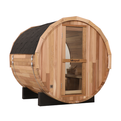 Blisspod Prague 4-6 Person Outdoor Cedar Barrel Sauna