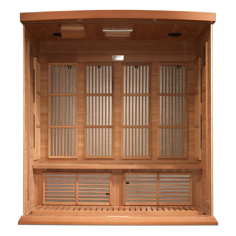 Infrared Saunas 4 - Person Indoor Bluetooth Compatible FAR Infrared Sauna in Cedar