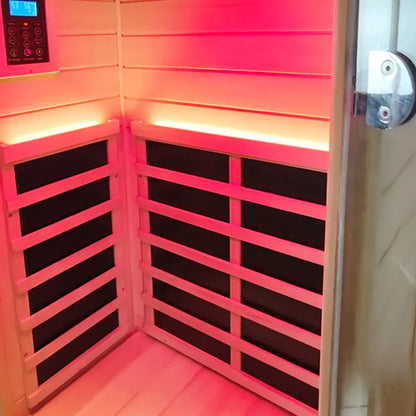 Wizzisaunas 909MX Mini 1 Person Infrared Sauna 3 Sides Large glass panels